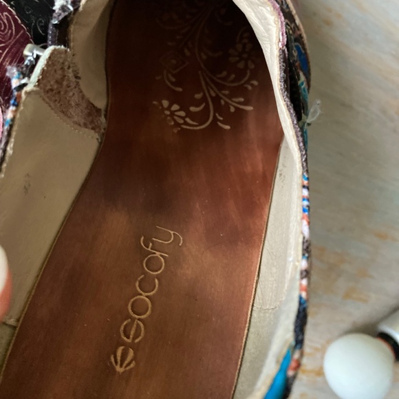 Socofy Leather Shoes Clogs Sz 42 (10-11) BEAUTIFUL detail and COMFY! - Picture 7 of 10